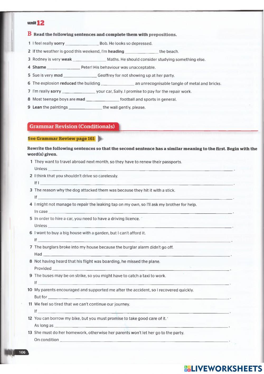 Use of English B2 - Unit 12