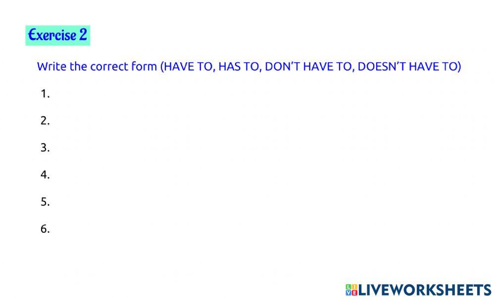 Page 159, exercises 1 to 5