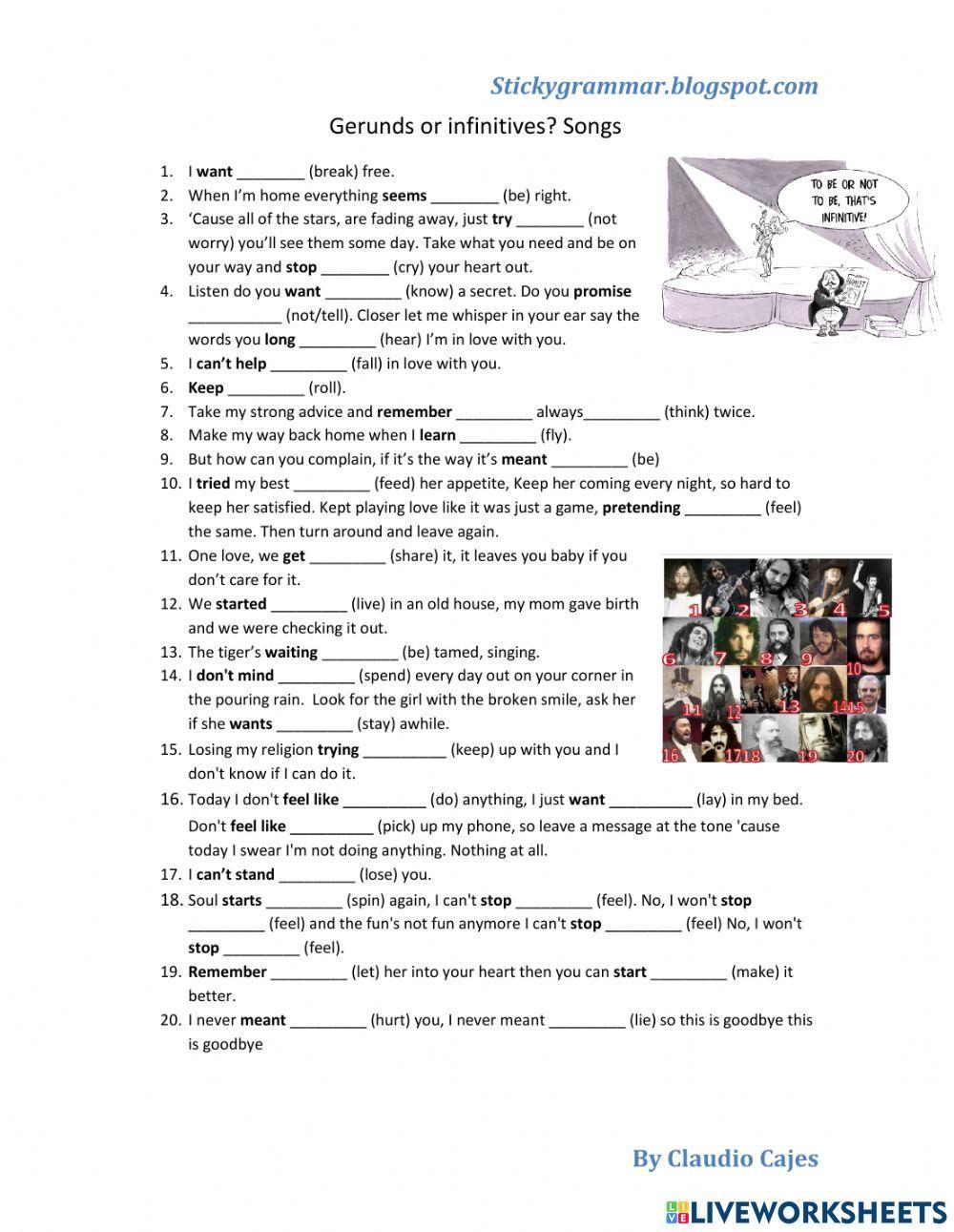 Grammar: Gerunds and infinitives