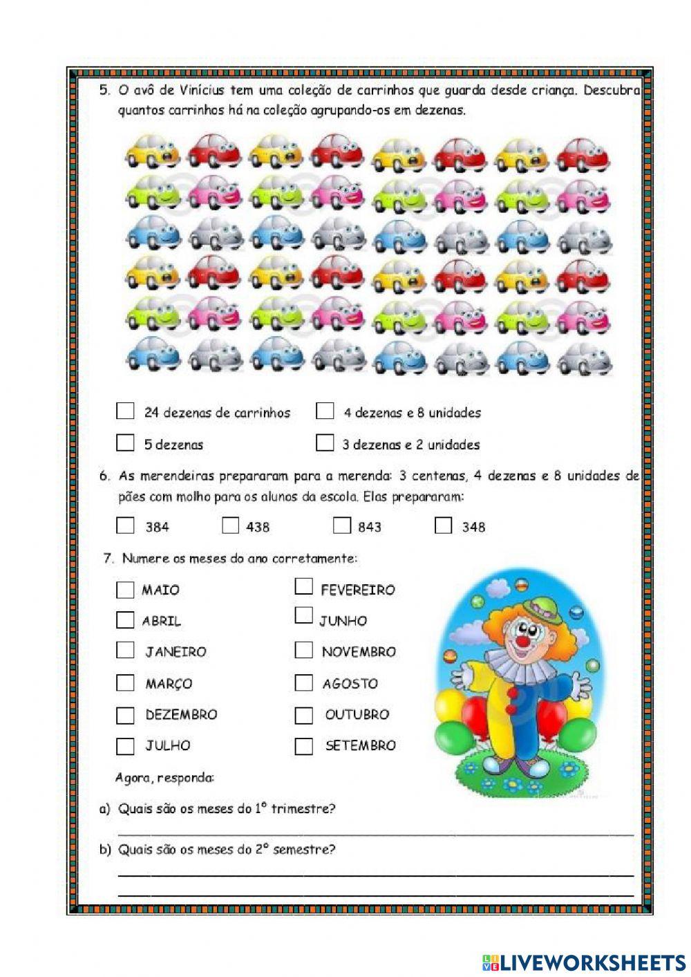 Avaliação de Matemática