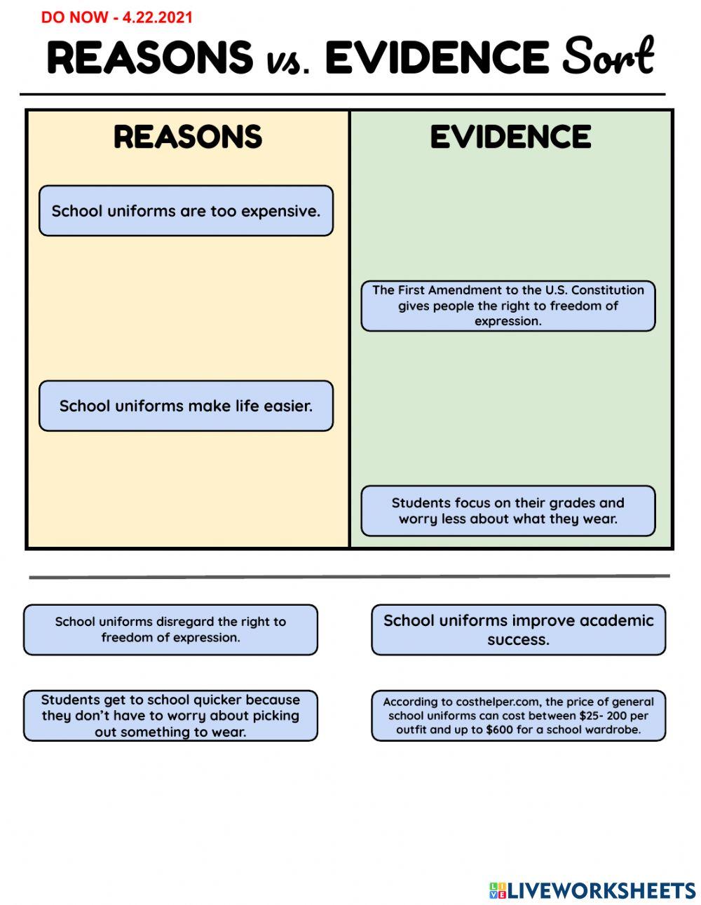 DO NOW 4.22 Opinion Writing