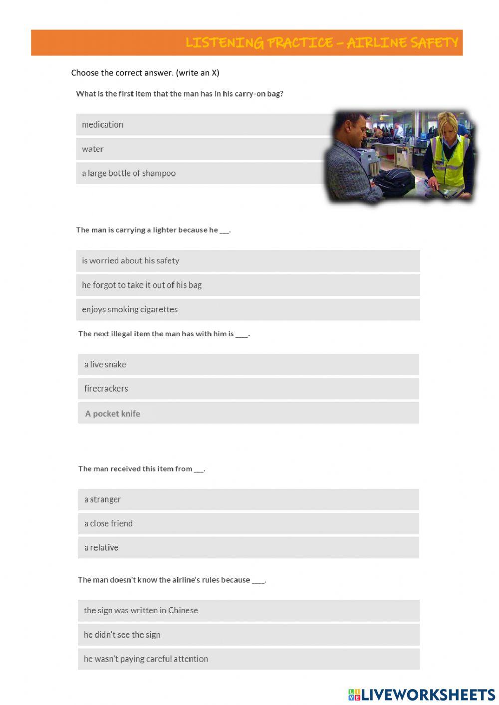 UNIT 4 - LISTENING PRACTICE