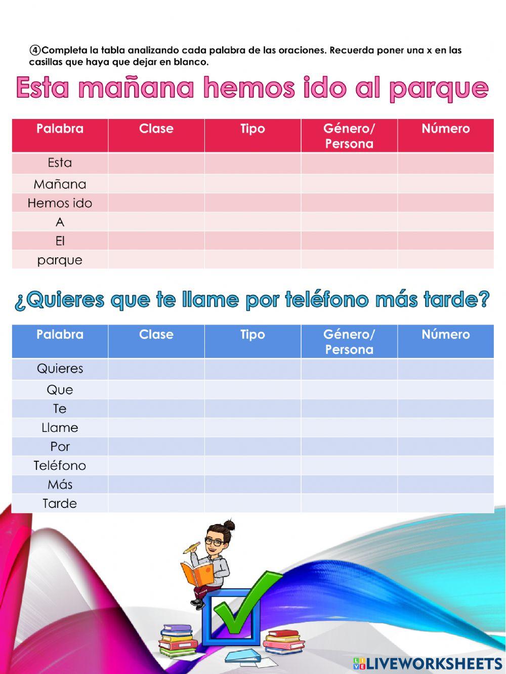 Repaso Lengua Tema 9