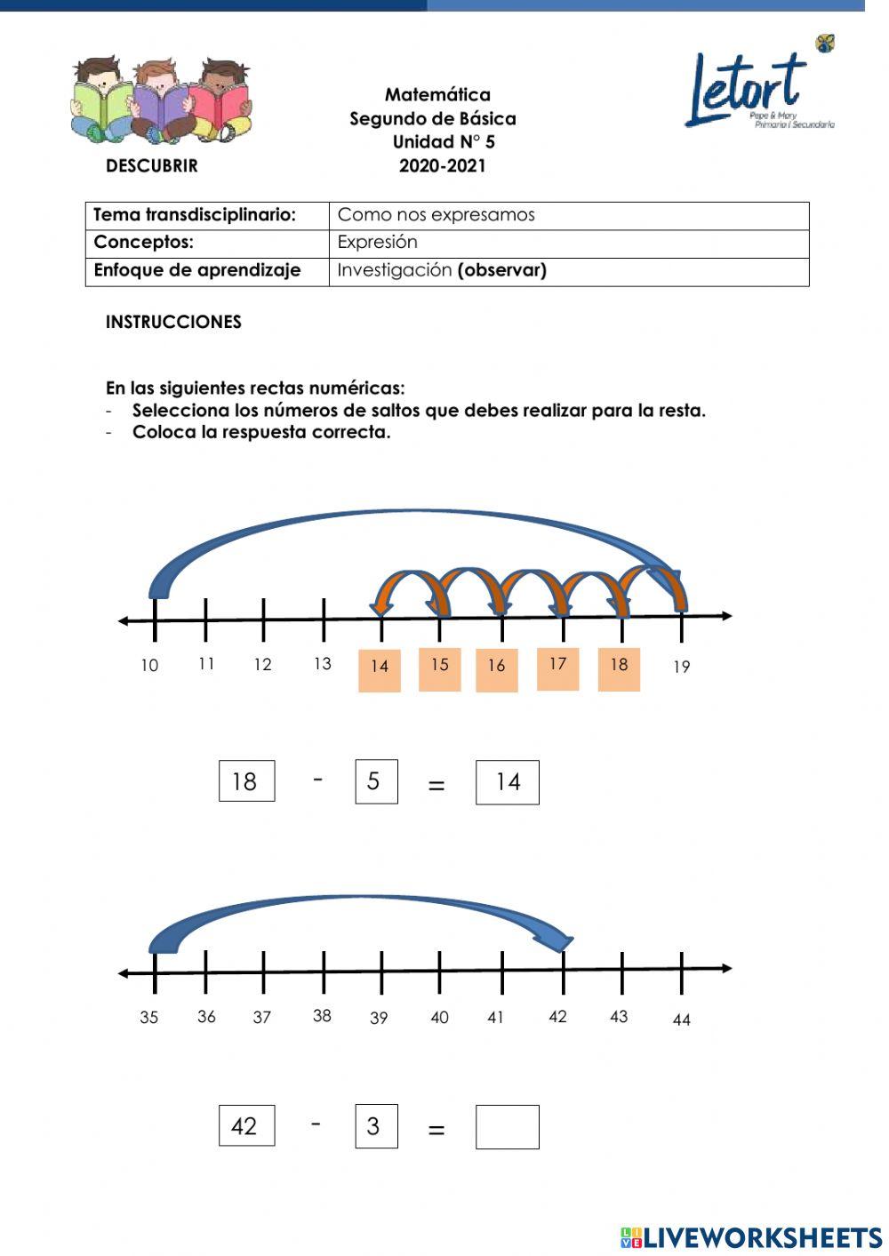 Restas en la semi recta numerica