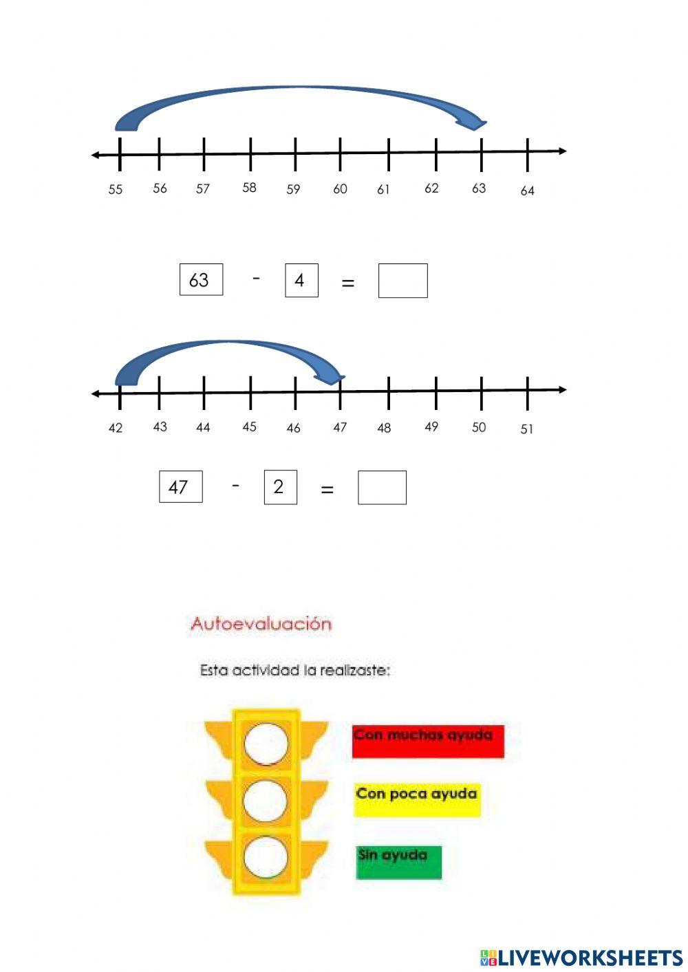 Restas en la semi recta numerica