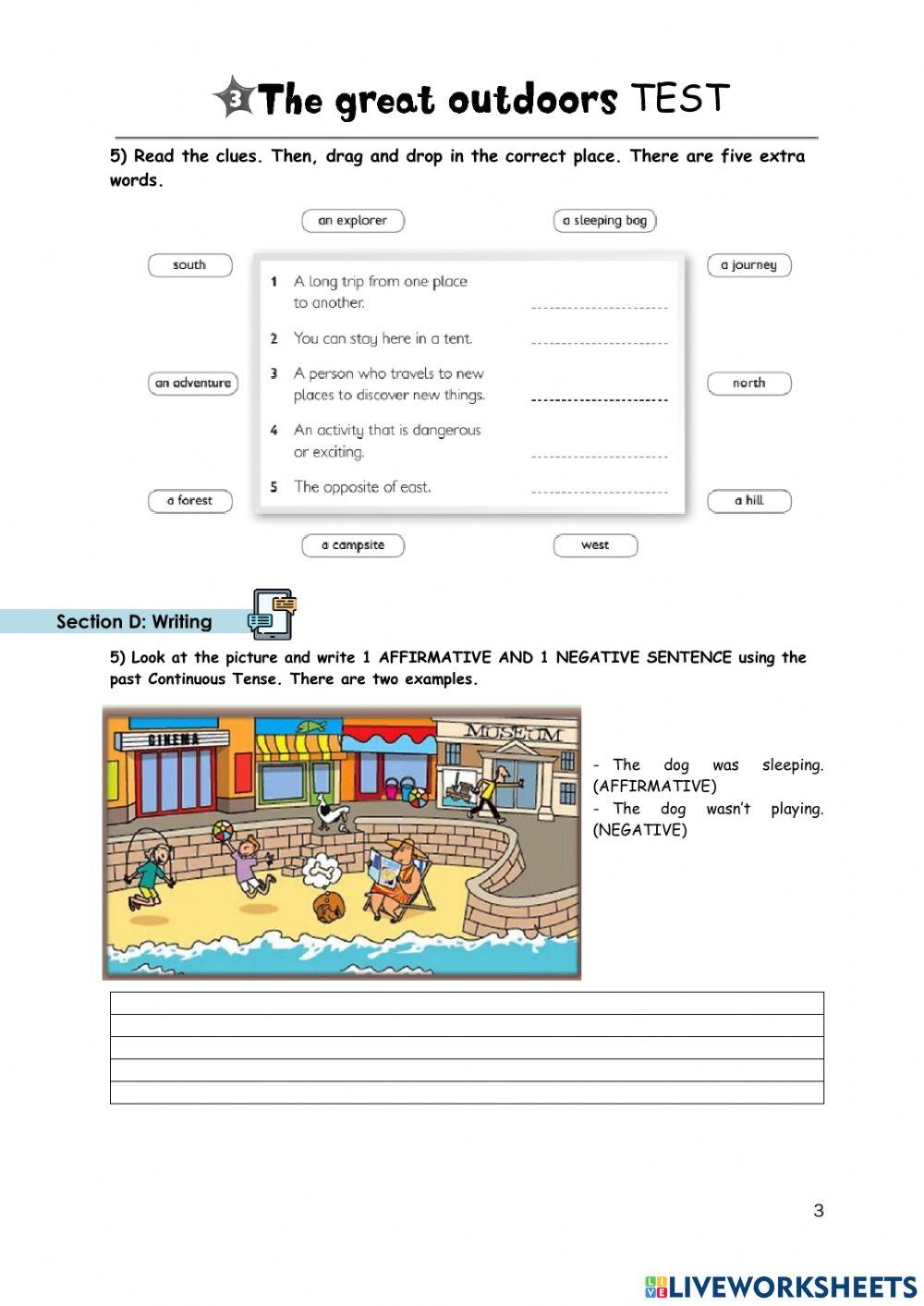 Unit 1: The Great Outdoor Test