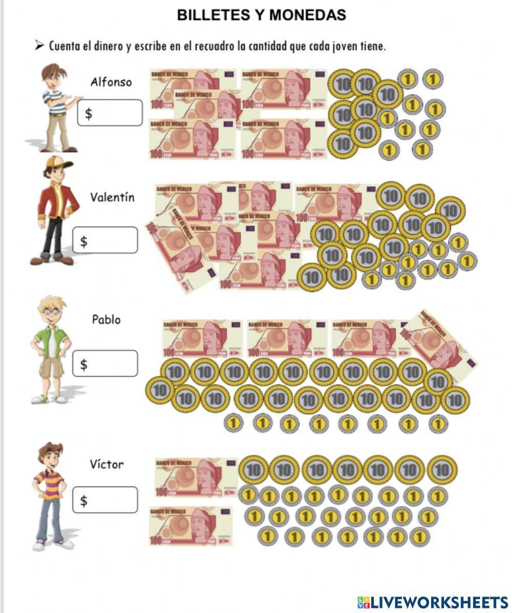 Monedas y billetes mexicanos