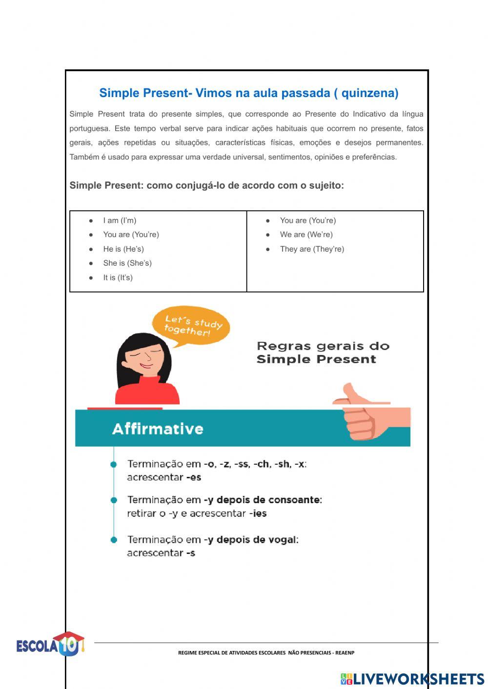 9° série -Roteiro de Inglês- 19-04 a 30-04