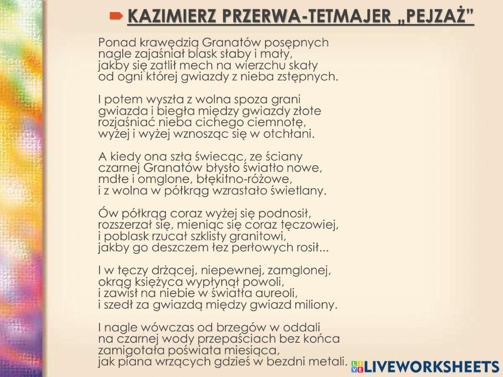 Kazimierz Przerwa - Tetmajer PEJZAŻ I HALA