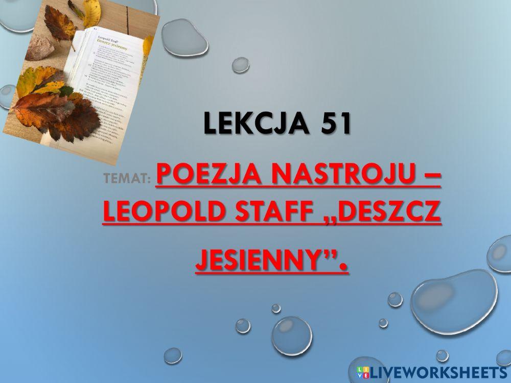 Leopold staffdeszcz jesienny