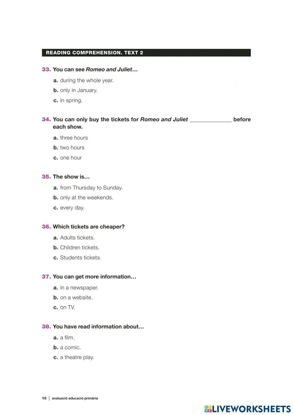 CB anglès 2019 listening + reading 2