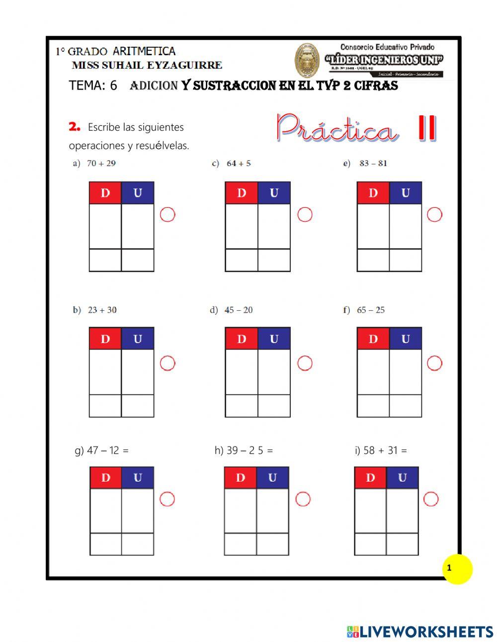 Adicion y sustraccion