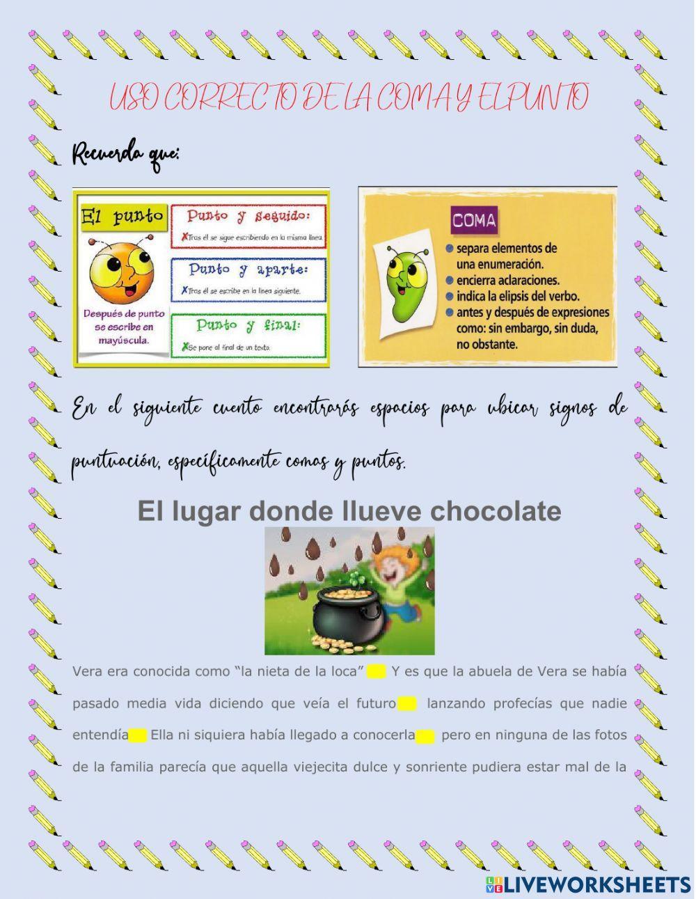 Uso de la coma y el punto