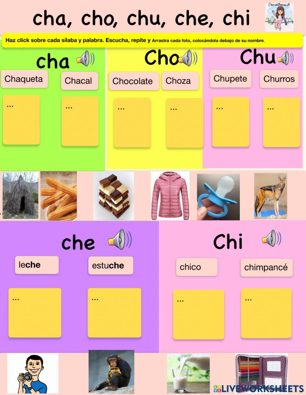 Cha, che, chi, cho, chu