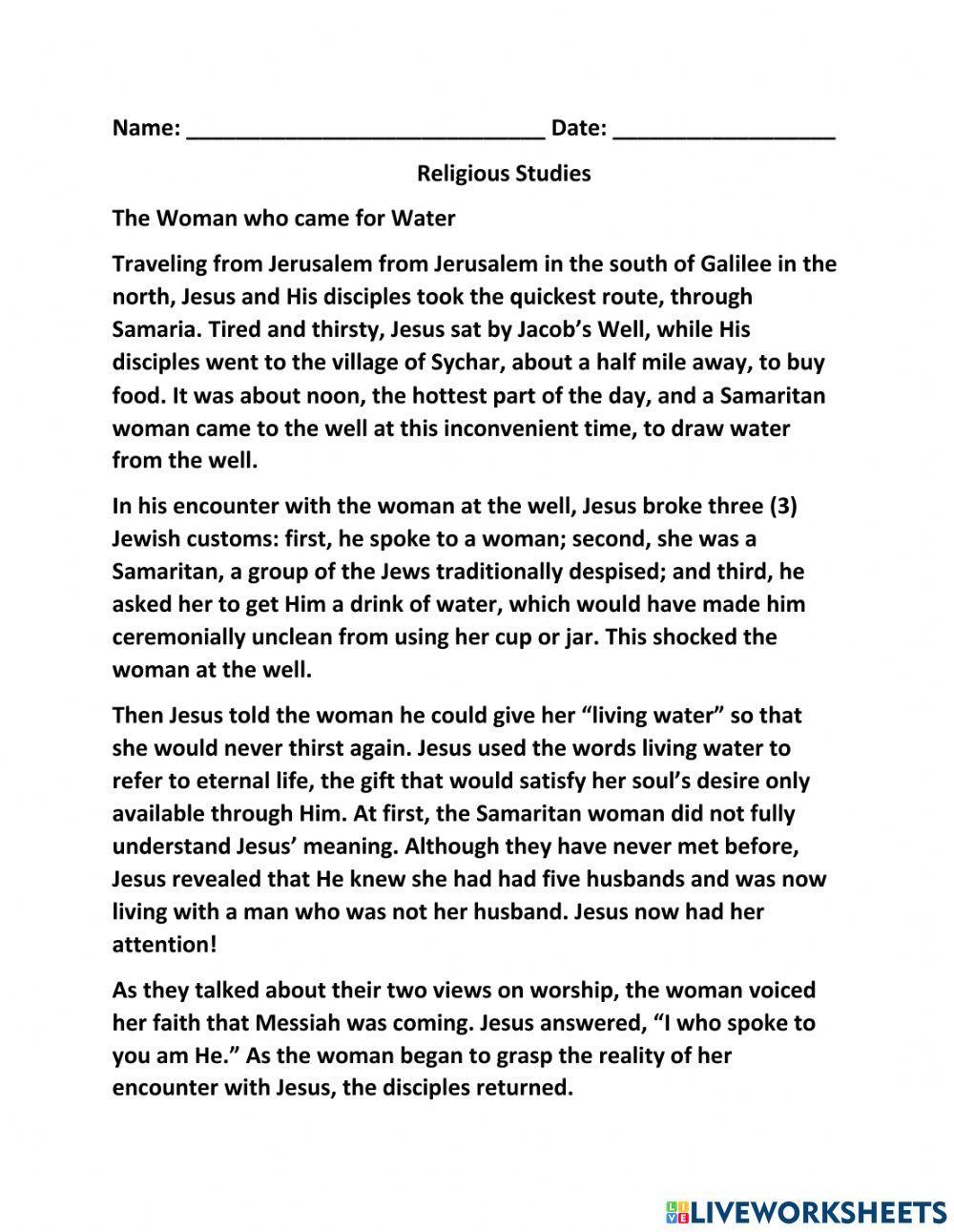 The Woman at the Well