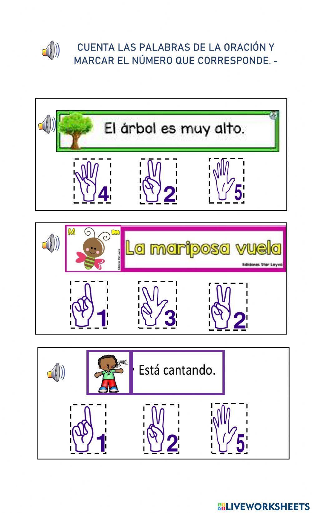 Contar las palabras de una oración