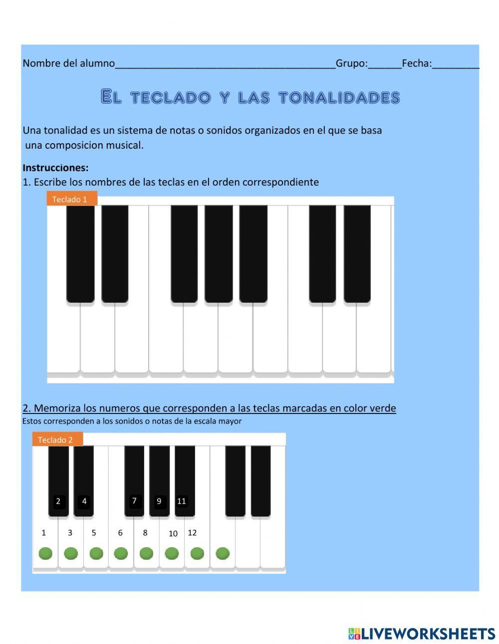 El teclado y las tonalidades