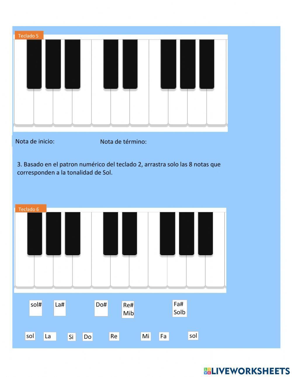 El teclado y las tonalidades