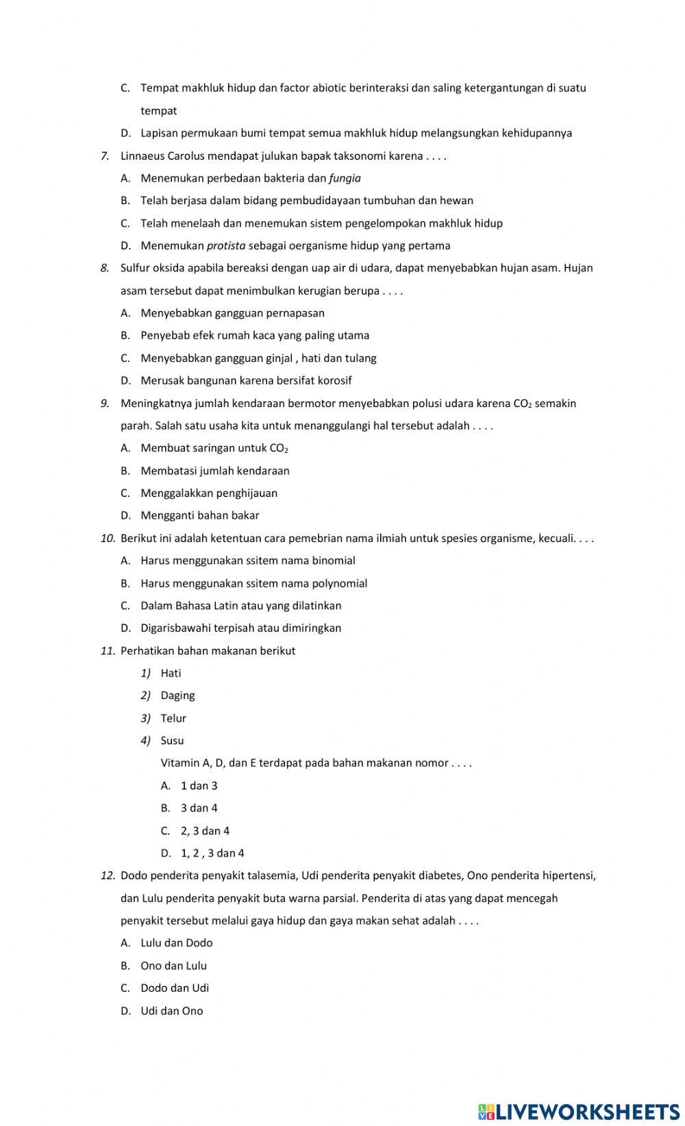Quiz ke 2 konsep dasar ipa