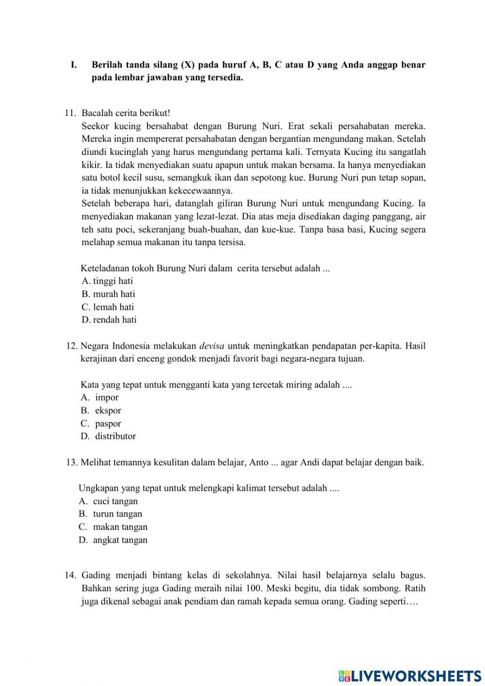 Latihan ASPD Bahasa Indonesia