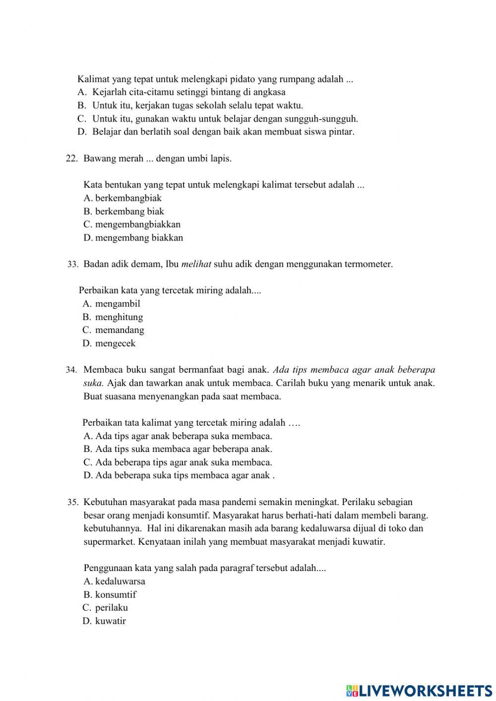 Latihan ASPD Bahasa Indonesia