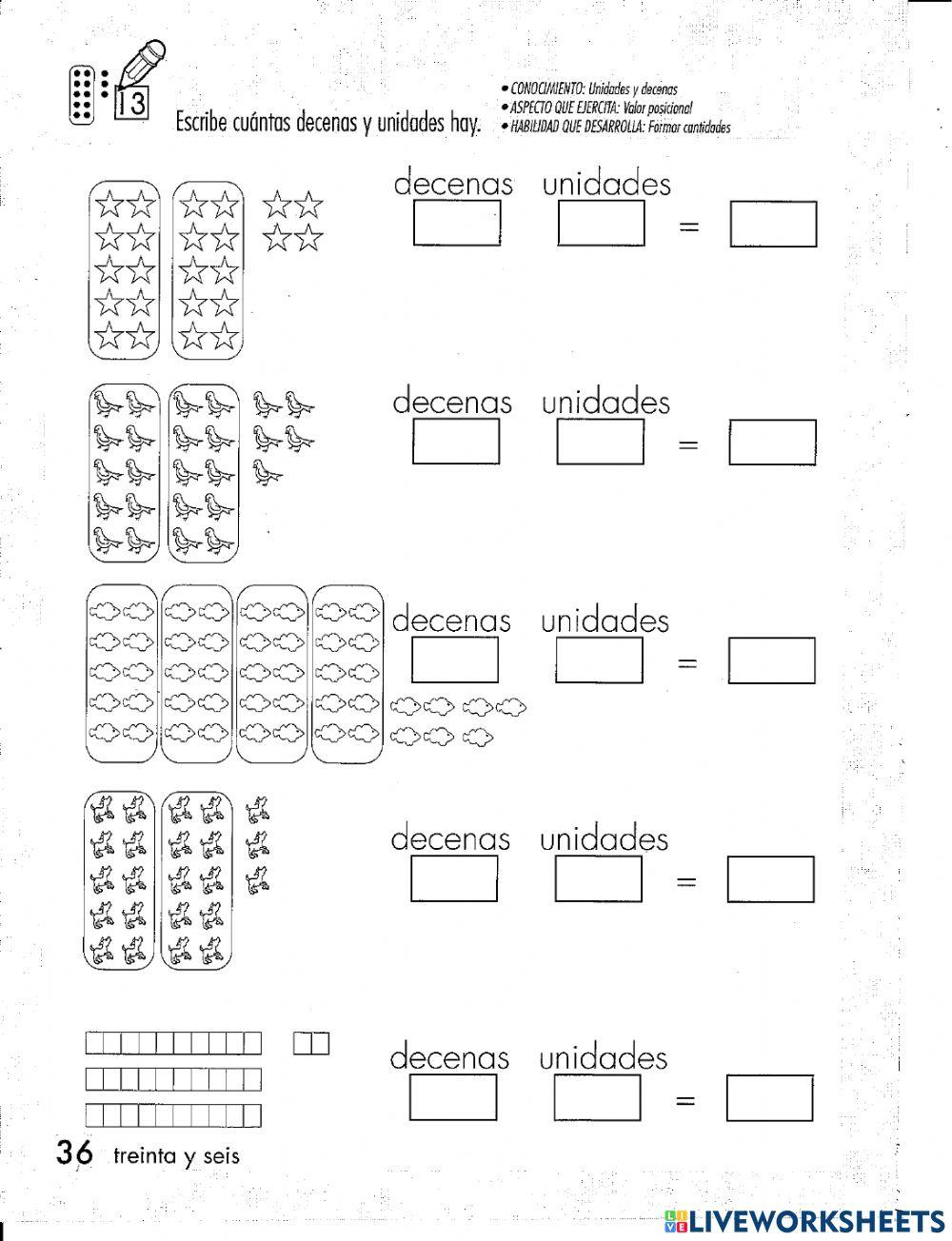 Decenas y unidades 2