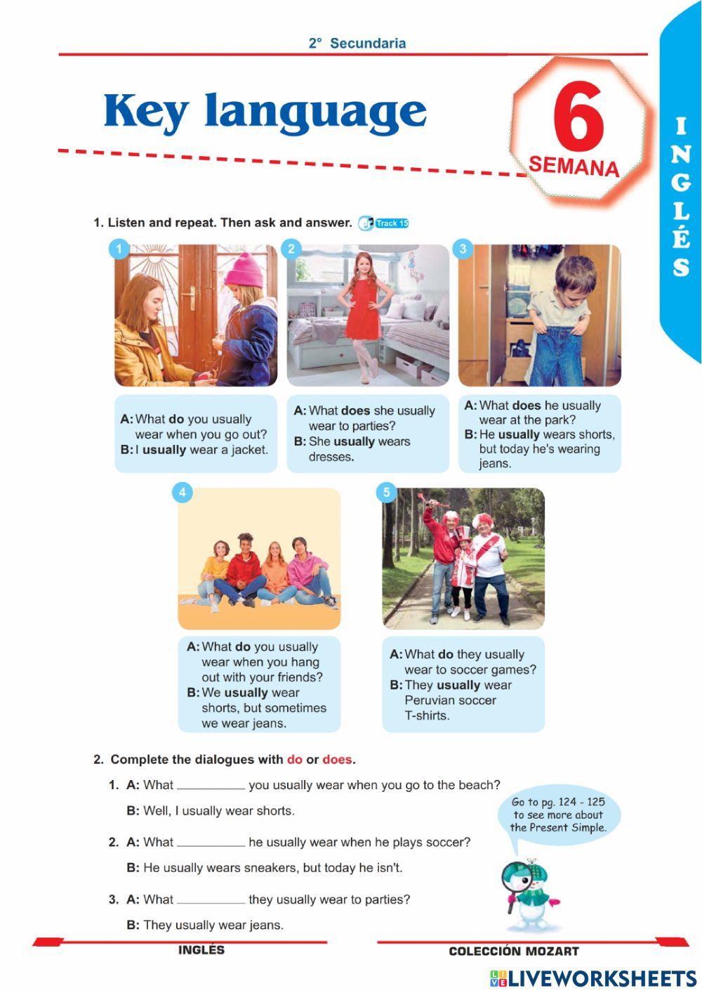 Unidad 2 - inglés 2°