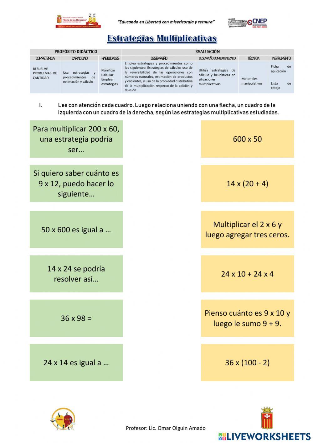 Estrategias multiplicativas