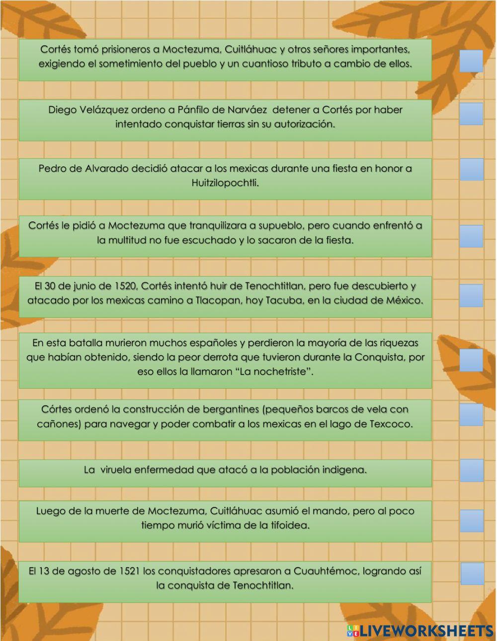 .la conquista de mexico-tenochttitlan