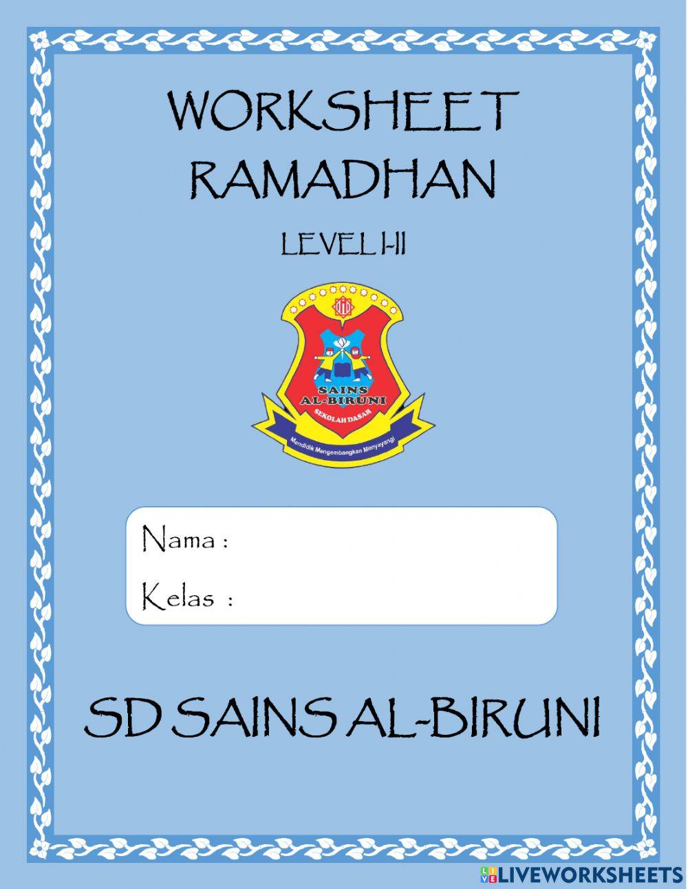 Worksheet Ramadhan