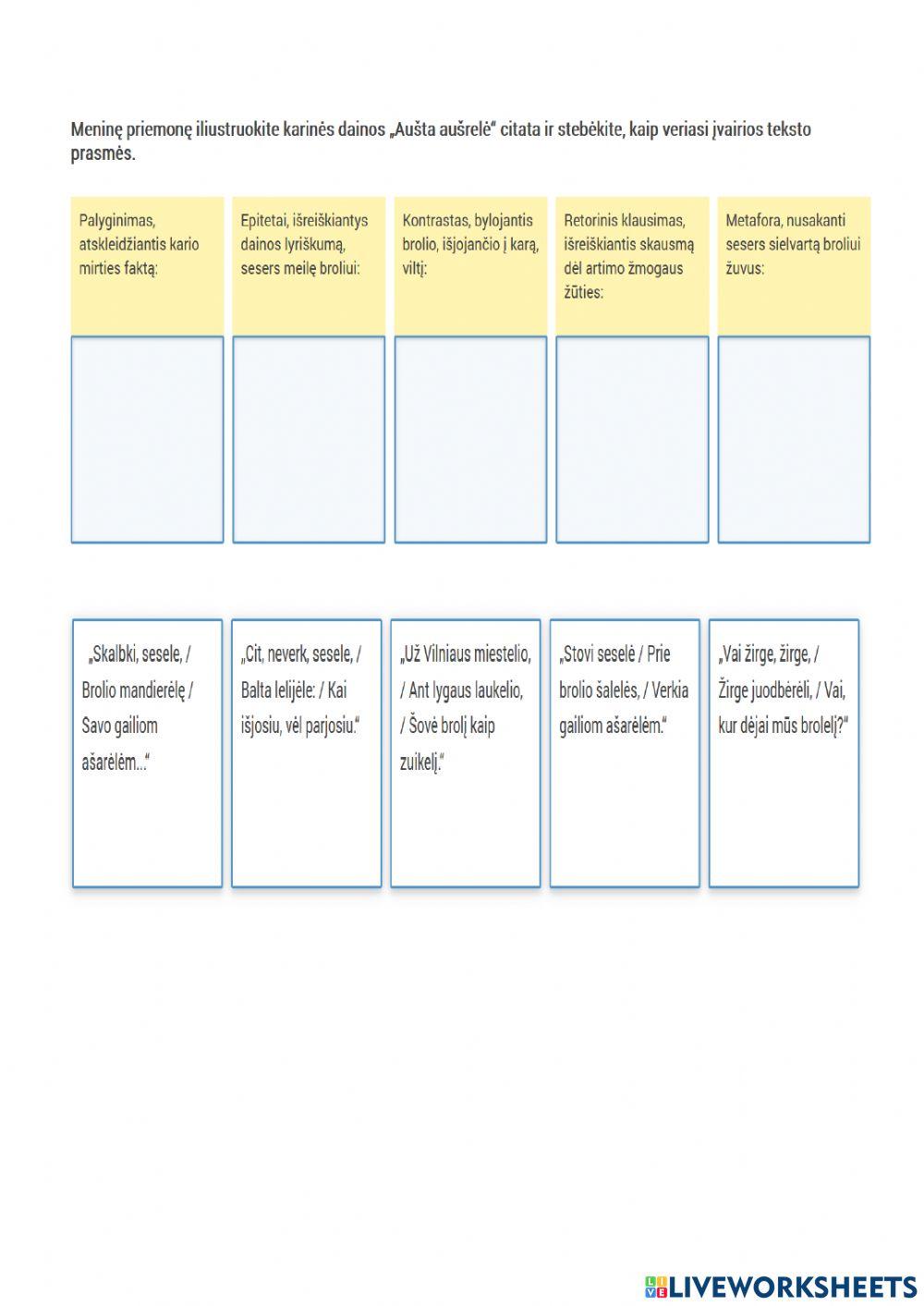 Lietuvių liaudies dainos 9 kl