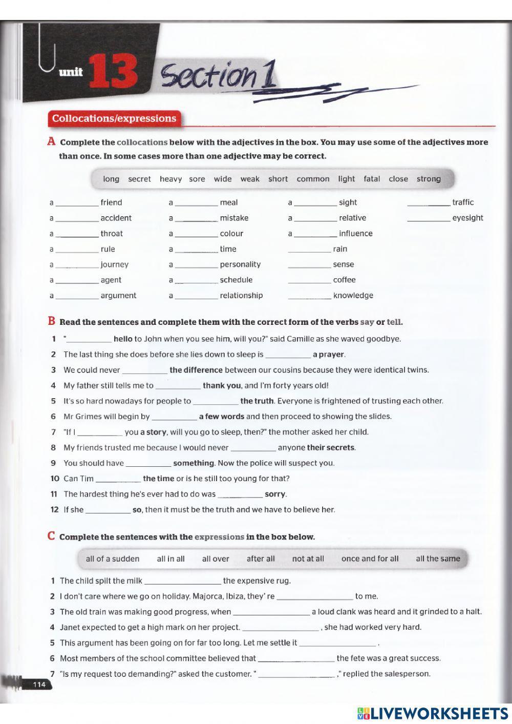 Use of English B2 - Unit 13