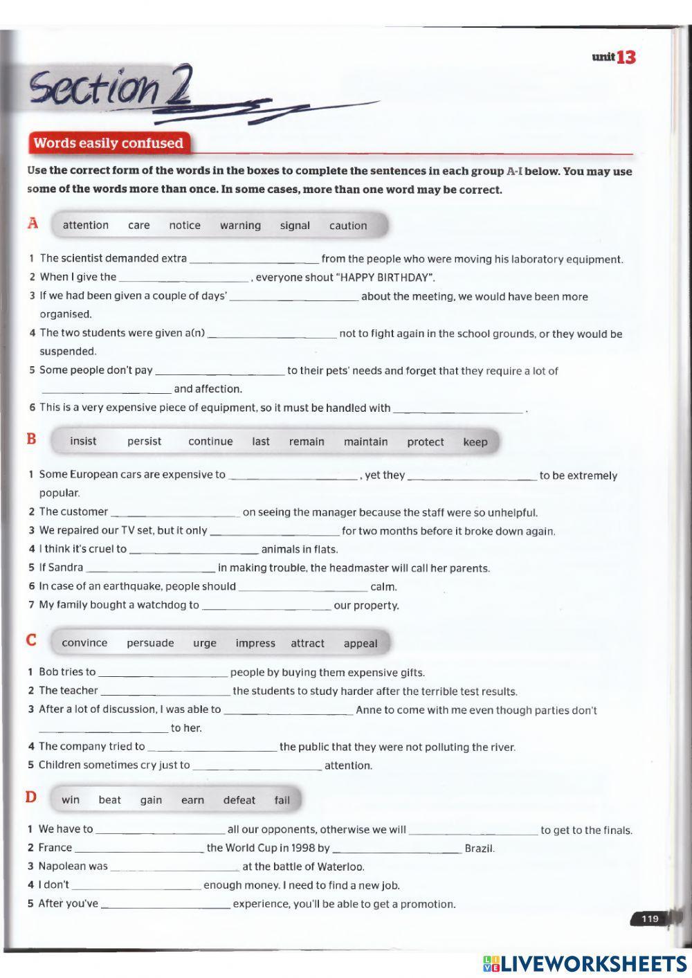 Use of English B2 - Unit 13