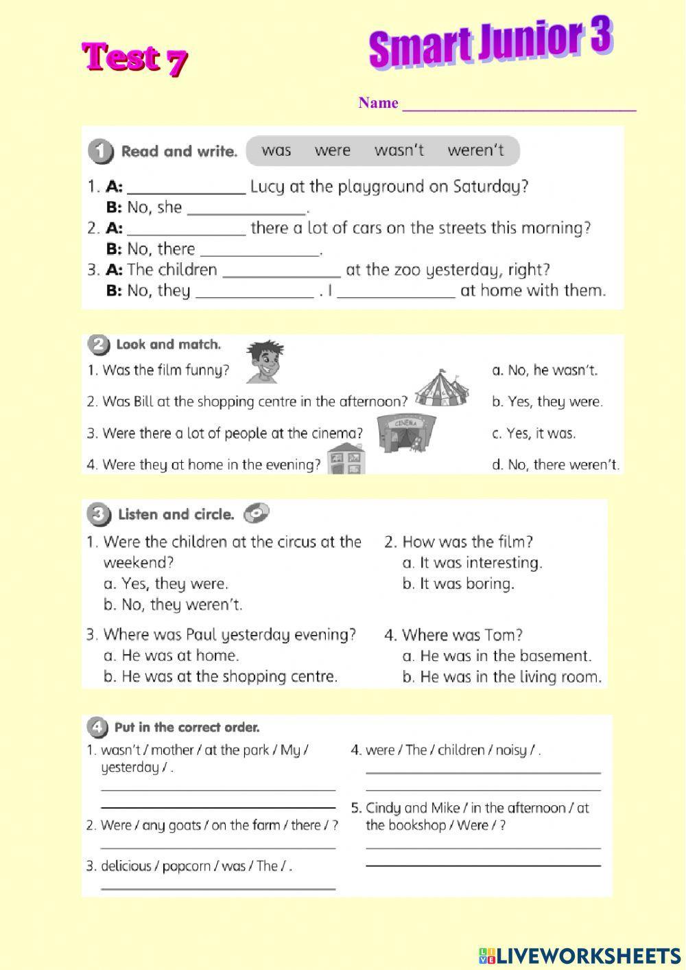 Smart Junior 3 Test 7