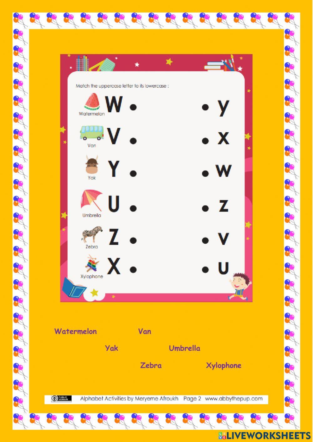 Uppercase and lowercase letters- alphabet