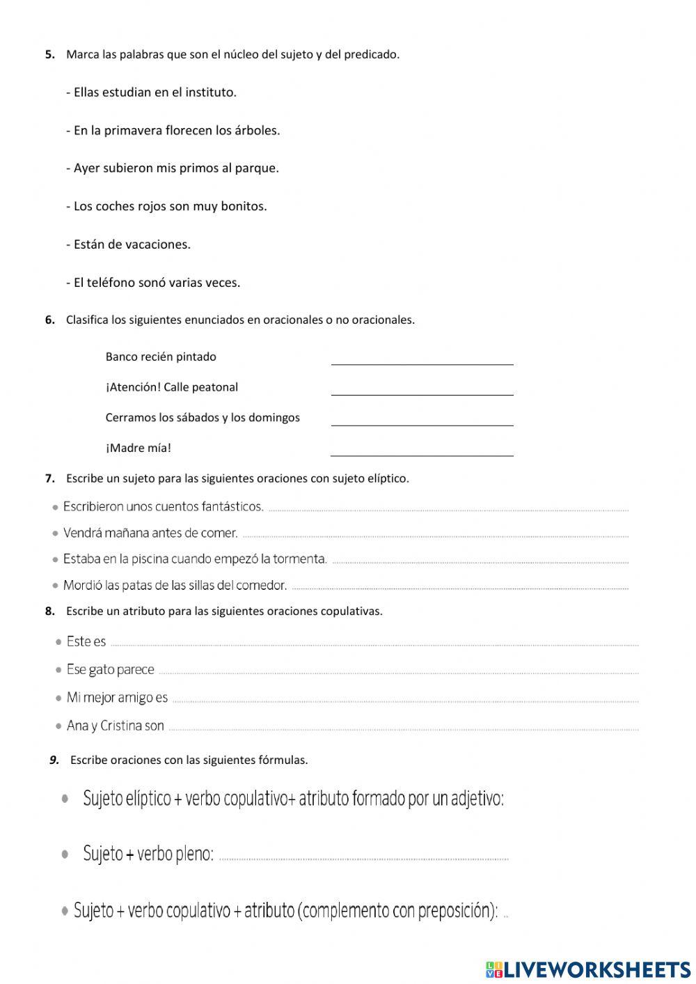 Actividades de lengua