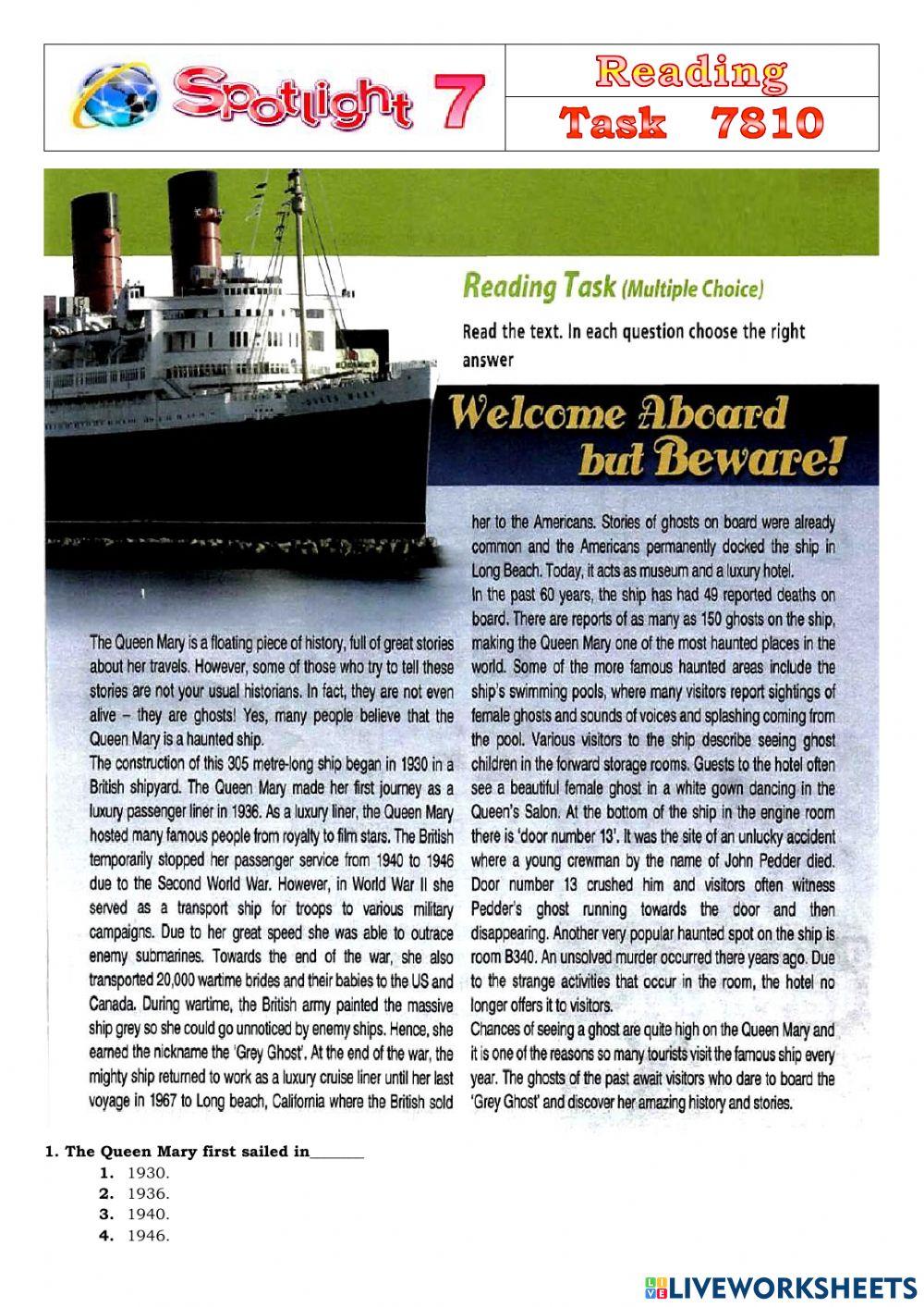 Spotlight 7 Task 7810