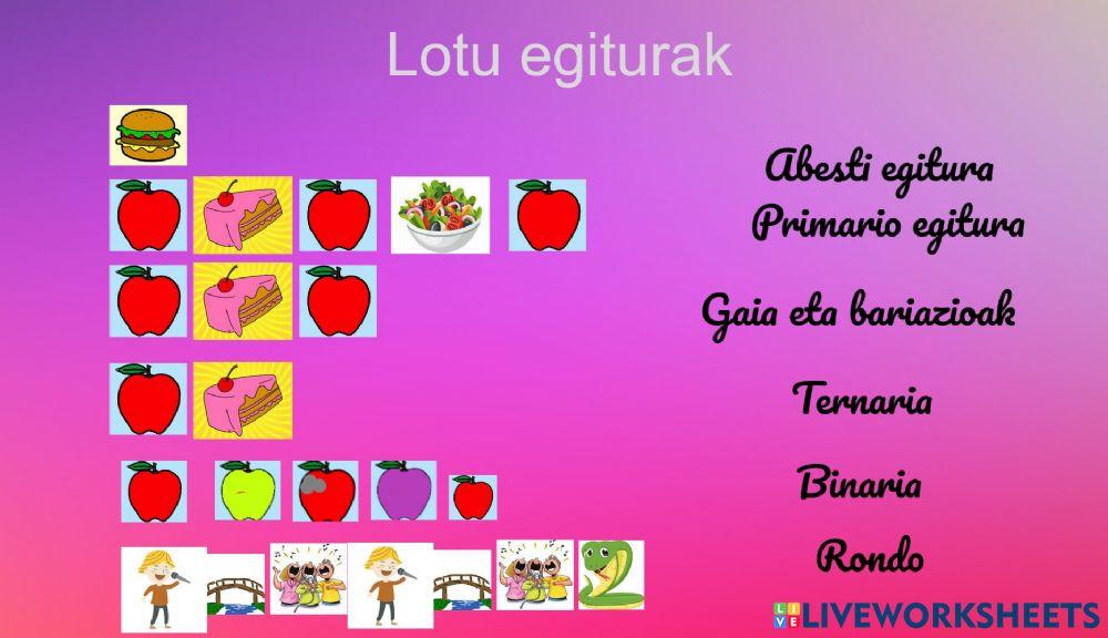 Egitura musikalak lotu