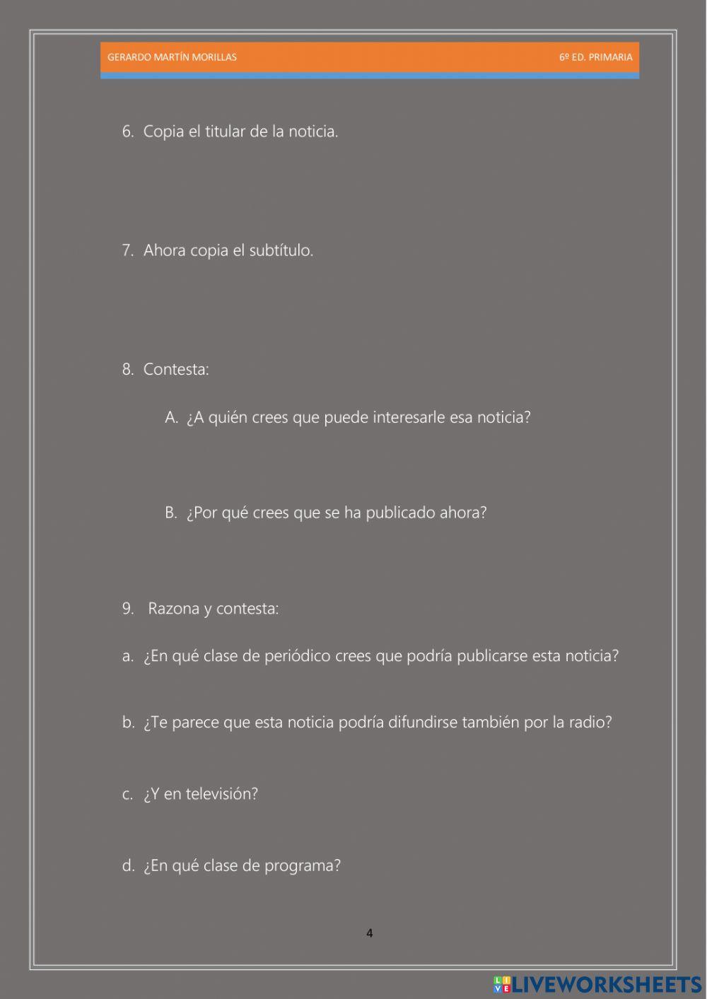 Competencia lectora. Tarea 13.