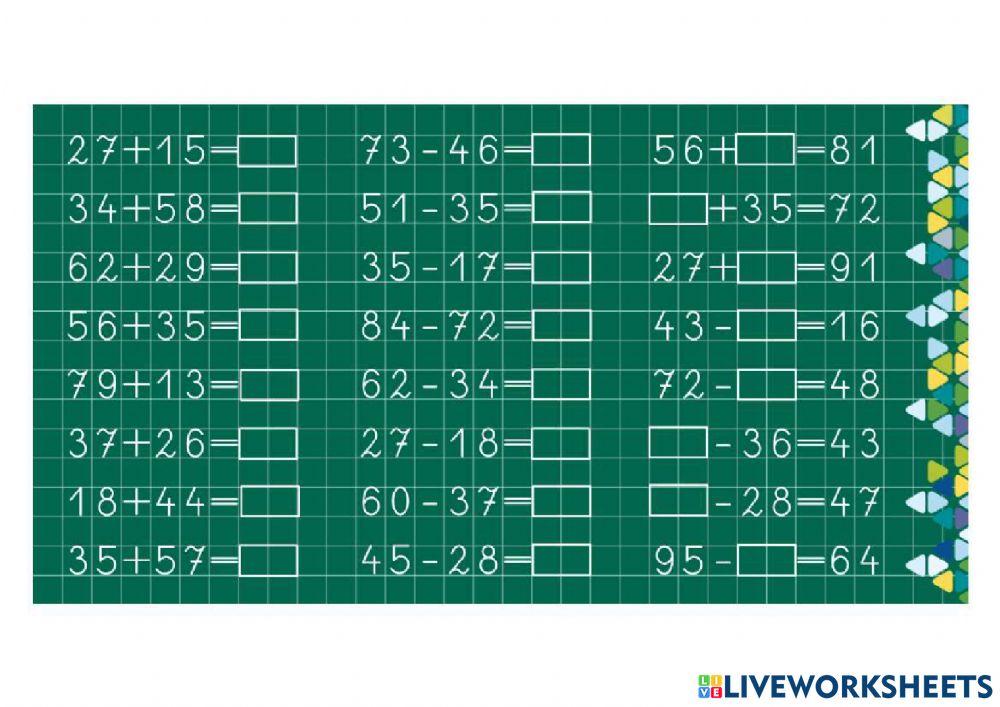 Műveletek gyakorlása