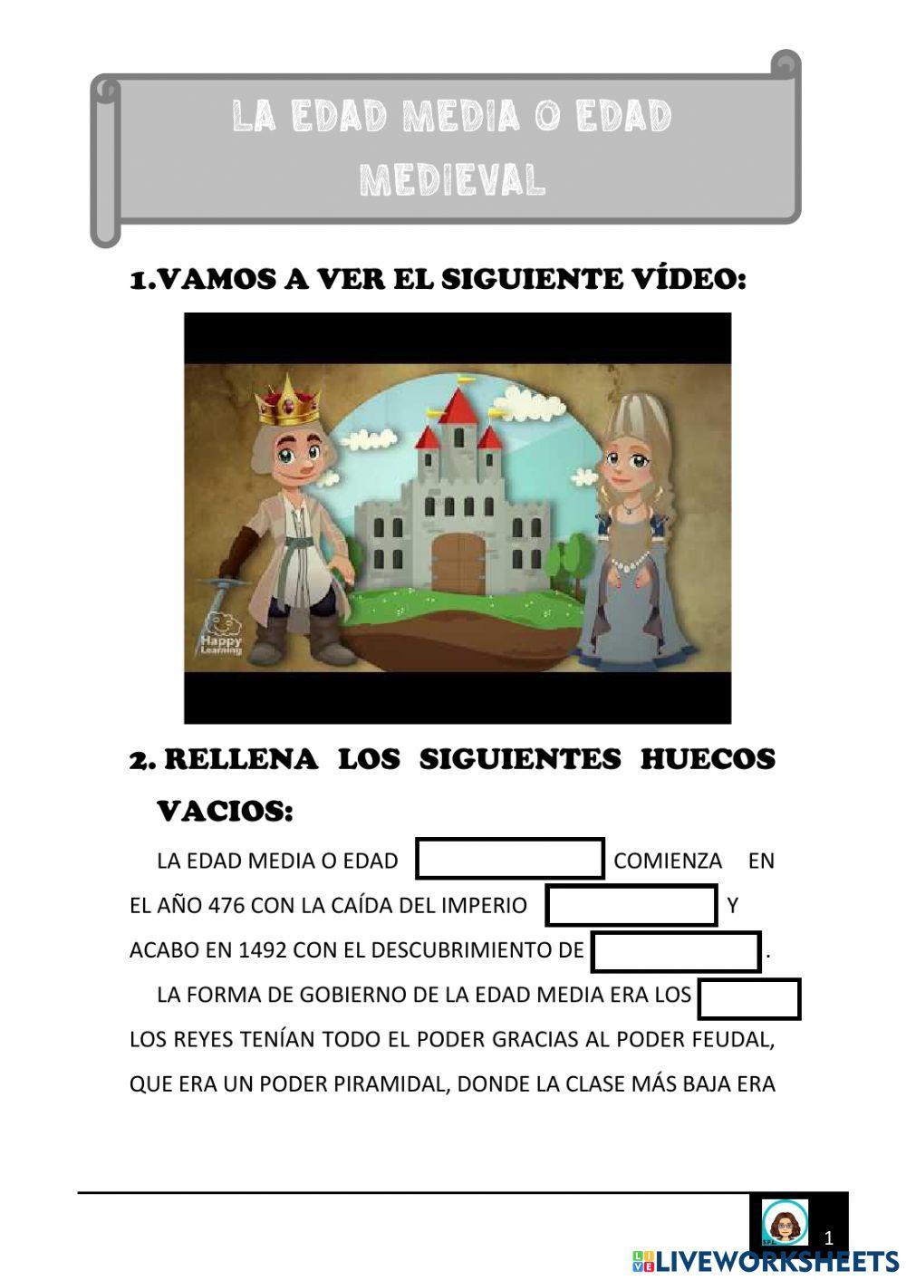 Edad Media o Medieval