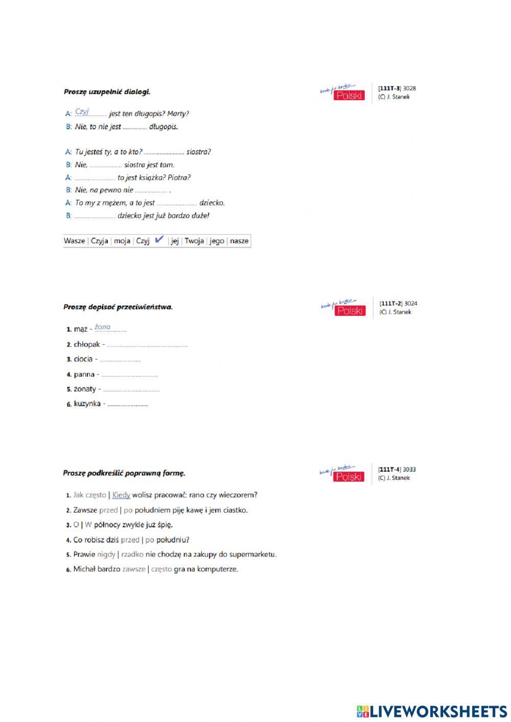 Rodzina - język polski dla obcokrajowców