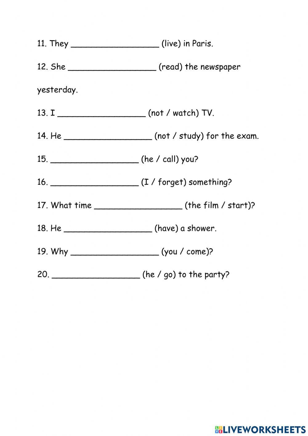 Past simple and past continuous