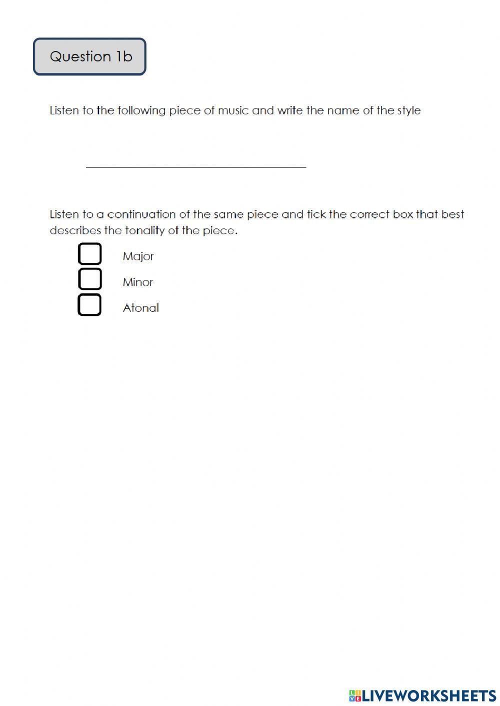 National 5 Practise Question 1b