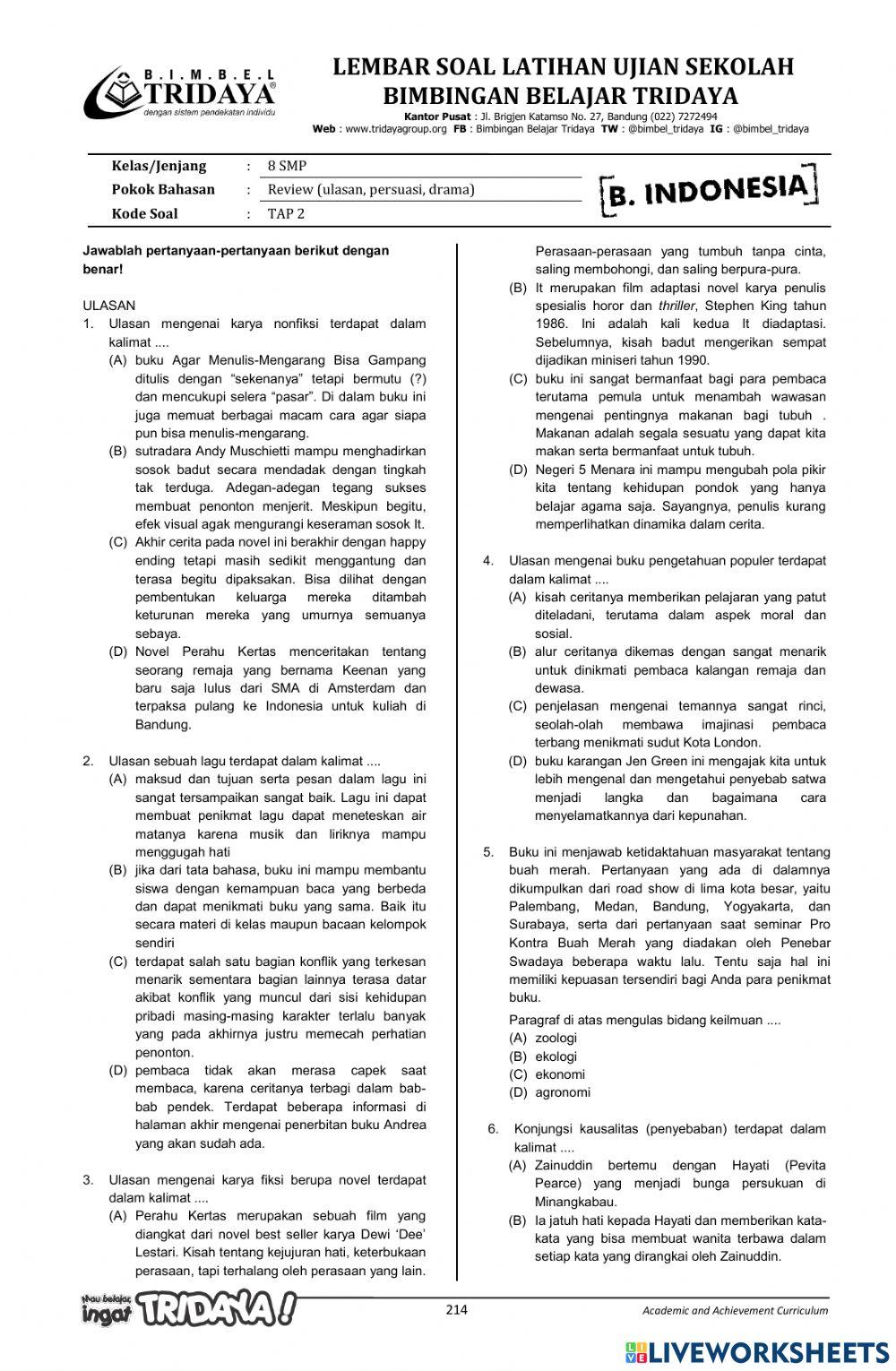 Review 2 drama ulasan persuasi