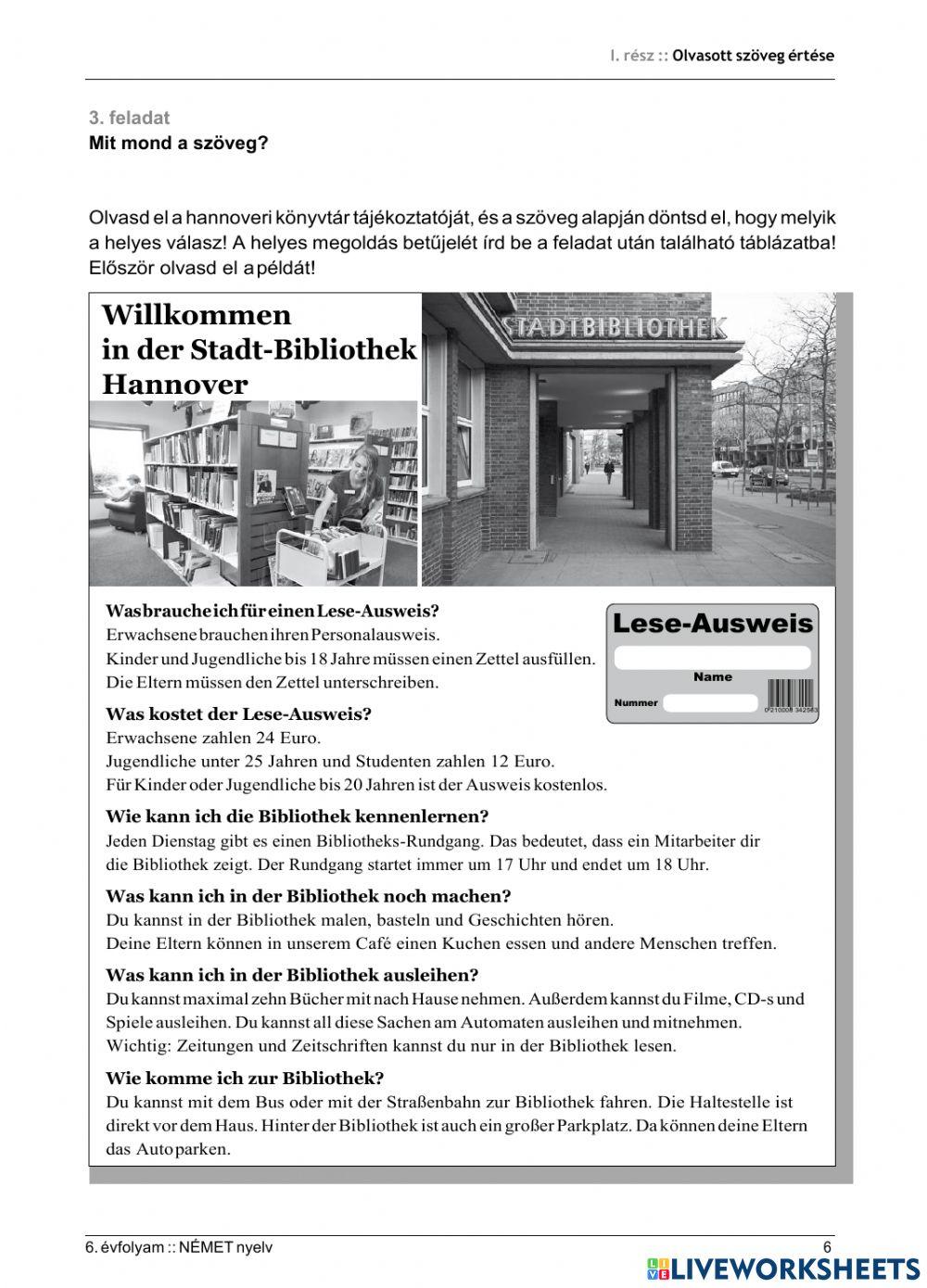 Olvasott szöveg értése