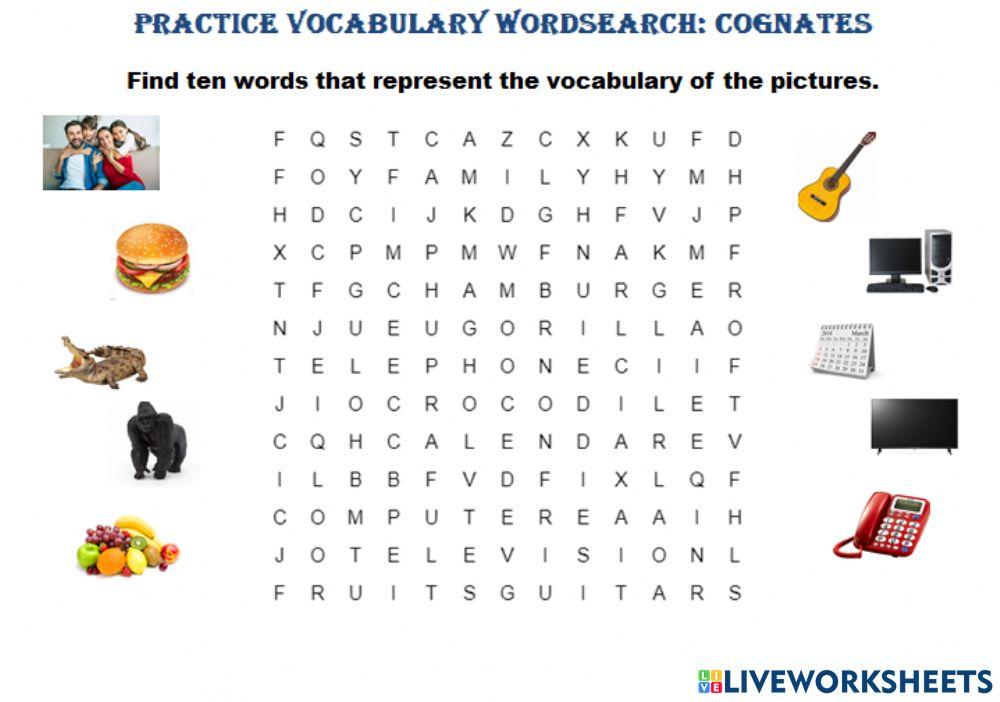 Cognates vocabulary