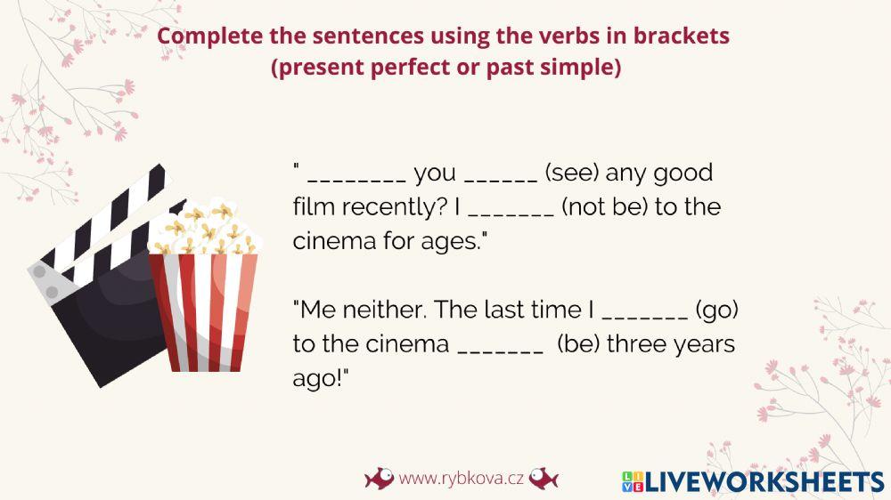 Past vs present perfect situations 7 (p.19)