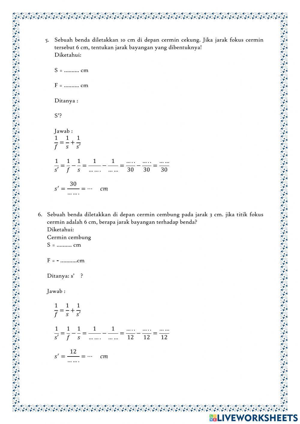 Cermin cekung dan cembung