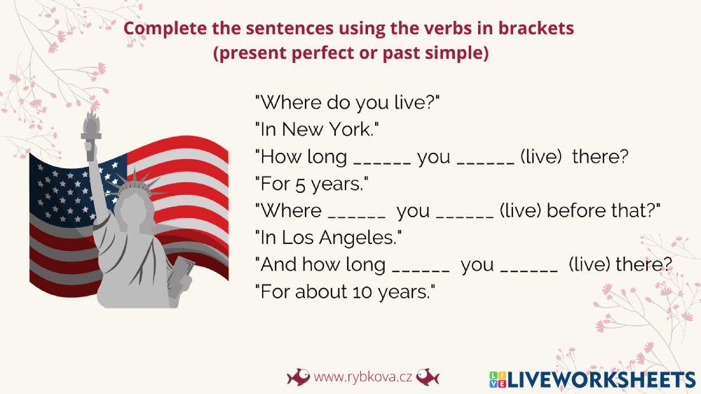 Past vs present perfect situations 10  (p.22)